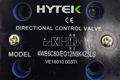 4WE6C60/EG12N9K4Z5LS - Cetop 3 (NG6) - 2 Pos - C Spool - Open Transition - 12V