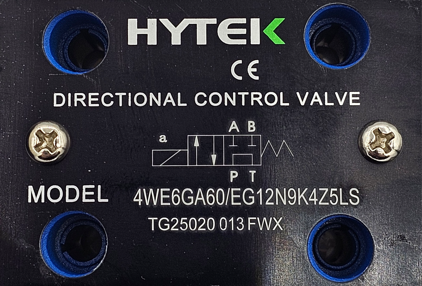 4WE6GA60/EG12N9K4Z5LS - Cetop 3 (NG6) - 2 Pos - GA Spool - P to T Normally Open - A & B Closed - 12V